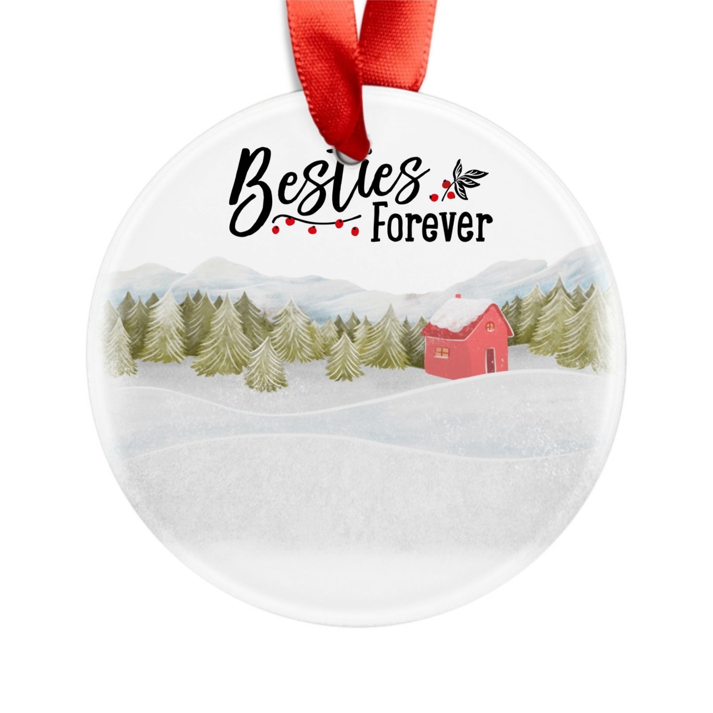 Acrylic Ornament with Ribbon
