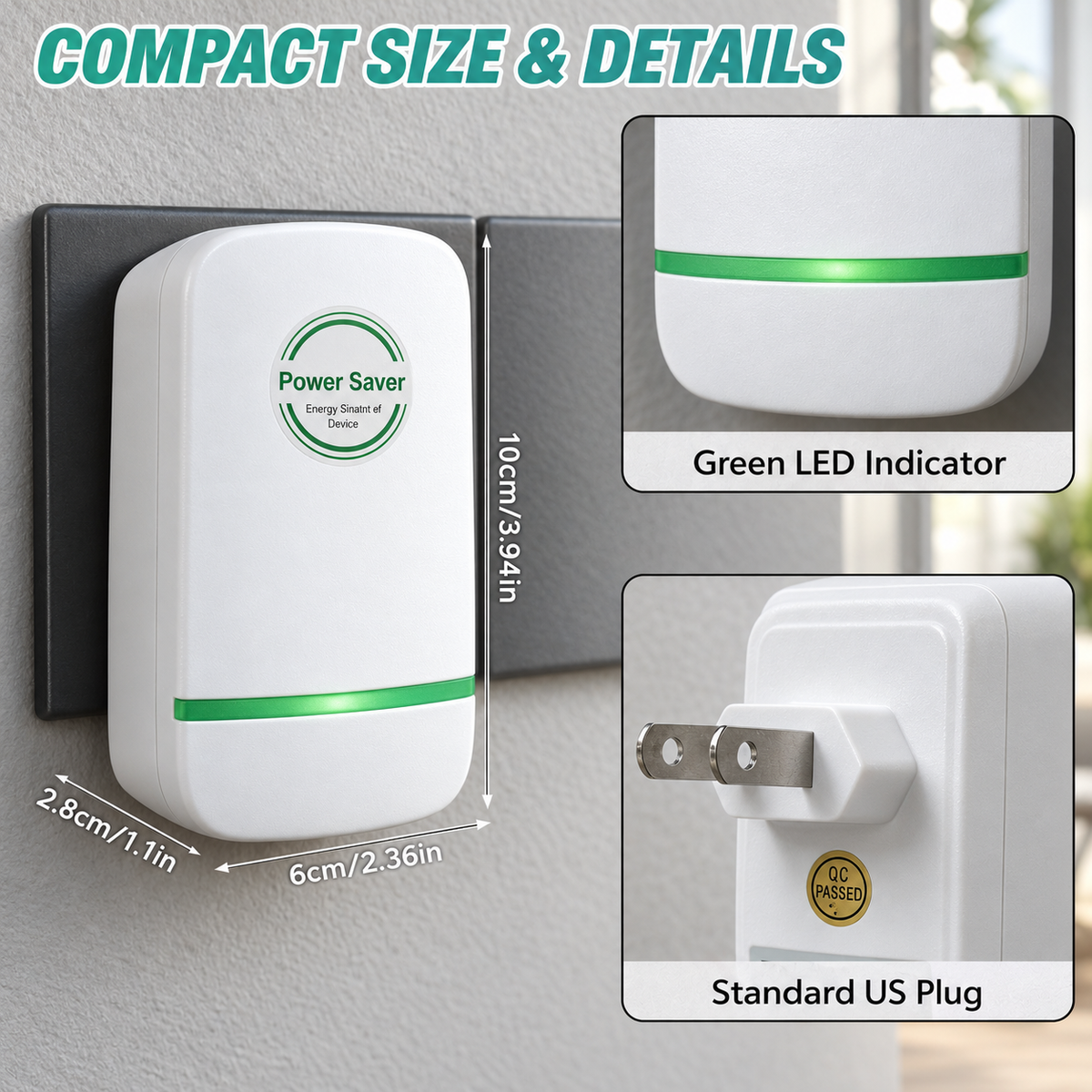 Energy Saver Plug-In Power Box 90–250V Input Range