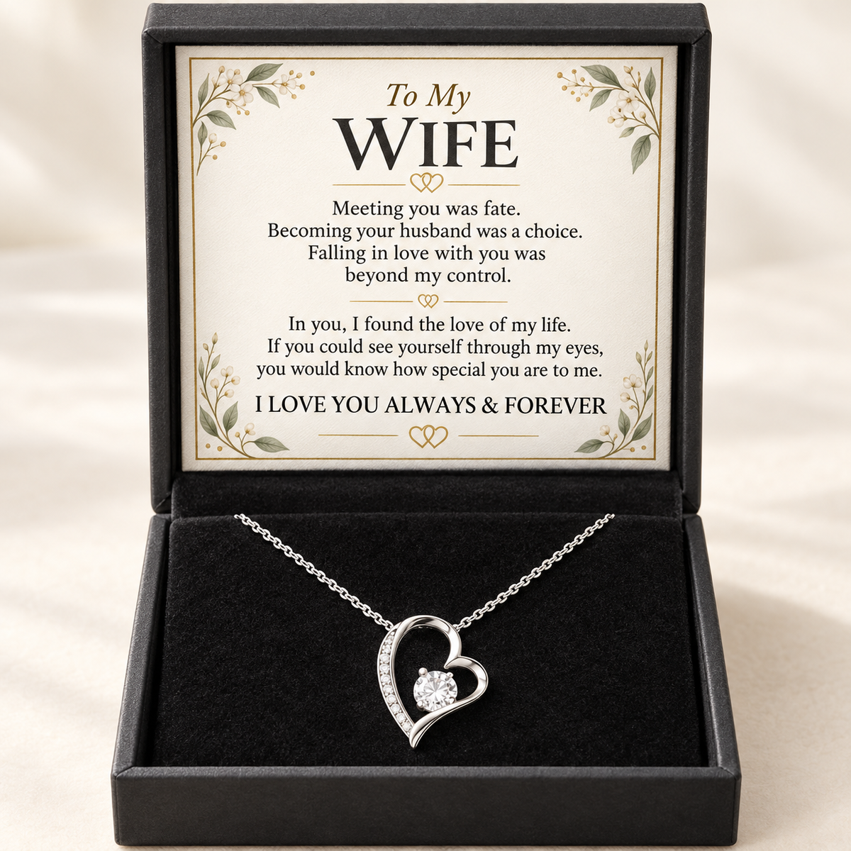 To My Wife - Beautiful Necklace Gift Set